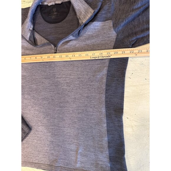 KUHL Mens Heather Gray Long Sleeve Quarter-Zip Pullover - Picture 2 of 4
